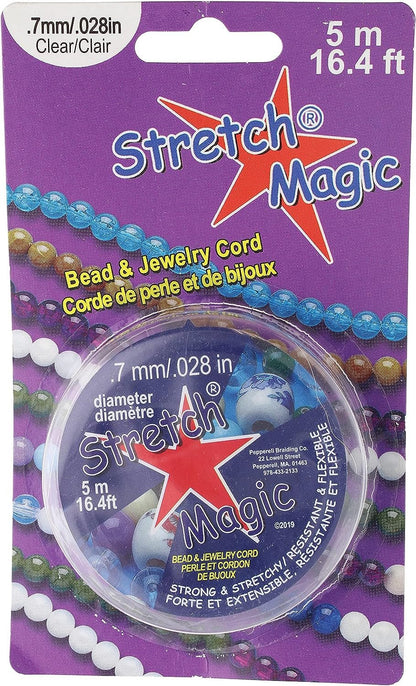 Pepperell SMF-1-5 0.7mm Stretch Magic Bead and Jewelry Cord, 5m, Clear