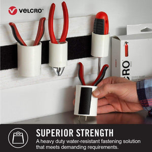 VELCRO Brand 90363 Industrial Fasteners Stick-On Adhesive | Professional Grade Heavy Duty Strength | Indoor Outdoor Use, 1 7/8in, Circles 4 Sets