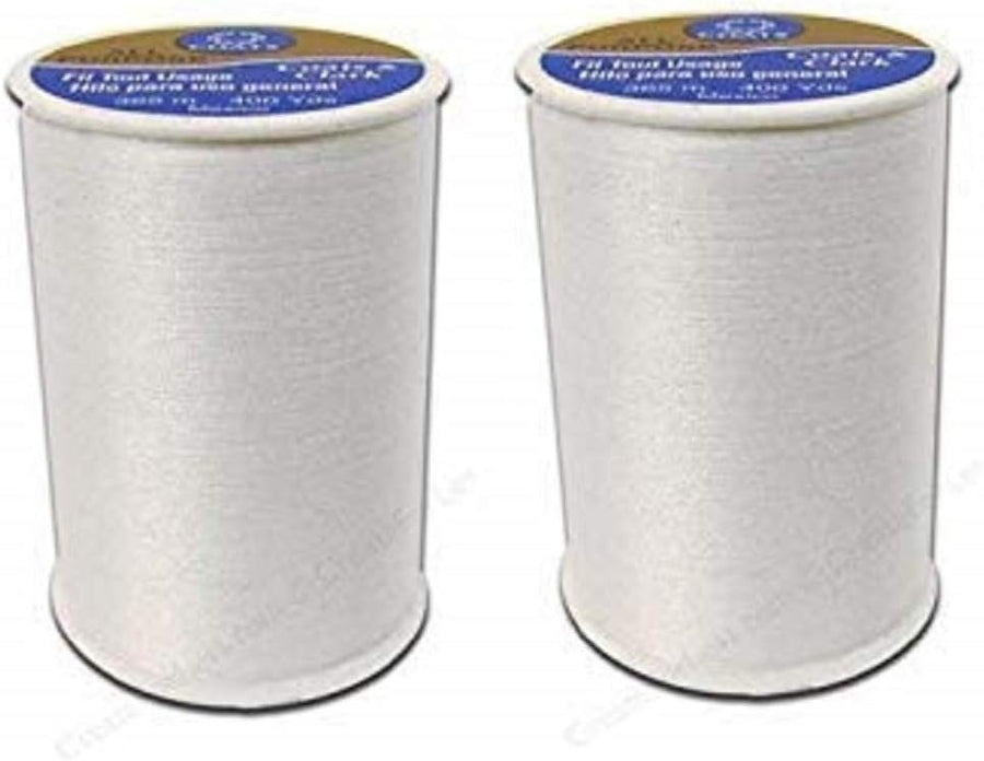 Coats & Clark All Purpose Thread 400 Yards White (One Spool of Yarn) (2 Pack)