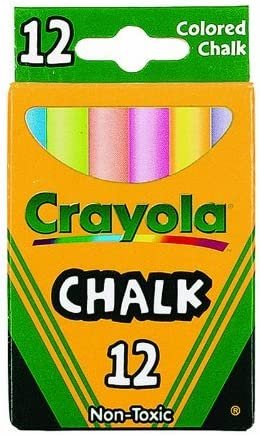 Crayola Colored Low Dust Chalk, 12Ct