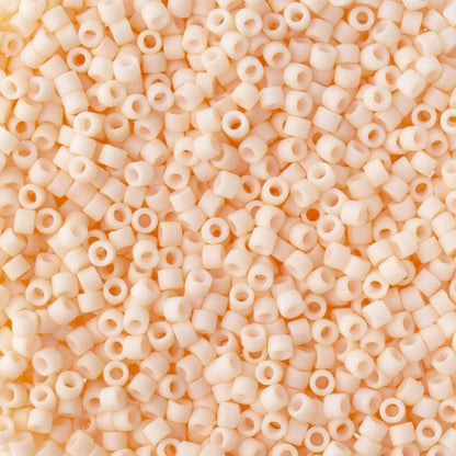 Miyuki Delica Seed Beads Bundle: Size 11/0, Peach Matte Opaque Palette Collection DB1510, DB1512, DB1513 - 3 Tubes of 7.2 Grams ea