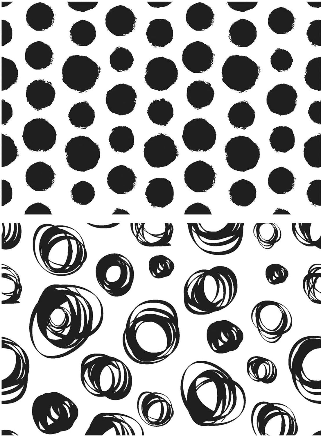 Stampers Anonymous Anon CLING RBBR STAMP SET DOTS/CIRCL, Dots & Circles