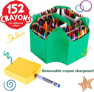 Crayola Ultimate Crayon Box Collection (152ct), Bulk Kids Crayon Caddy, Classic & Glitter Crayons, Gifts, Ages 3+