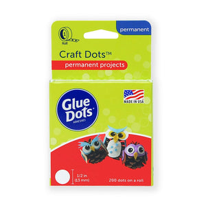 Glue Dots, Craft Dots Value Pack, Double-Sided, 1/2", .5 Inch, 600 Dots, DIY Craft Glue Tape, Sticky Adhesive Glue Points, Liquid Hot Glue Alternative, Clear