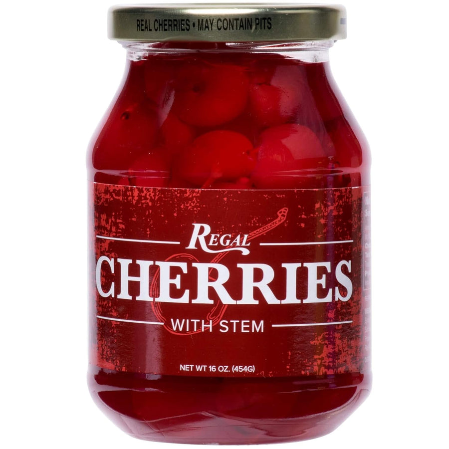 Regal 16 oz. Red Maraschino Cherries with Stems