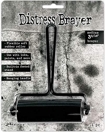Tim Holtz Distress Brayers - Bundle of 2 - Medium (3 5/16) and Small (2 1/4) (TDA75554,TDA75547)