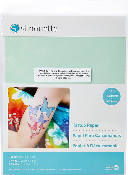 Silhouette America, Inc Temporary Tattoo Paper, 8.5x11 Inches, Basic