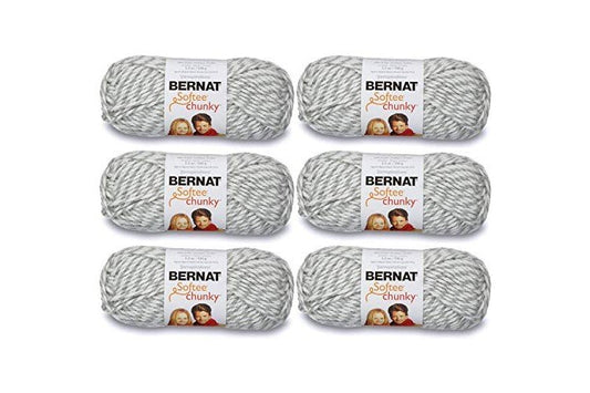 Bernat 161128-28047 Softee Chunky Yarn - Grey Ragg