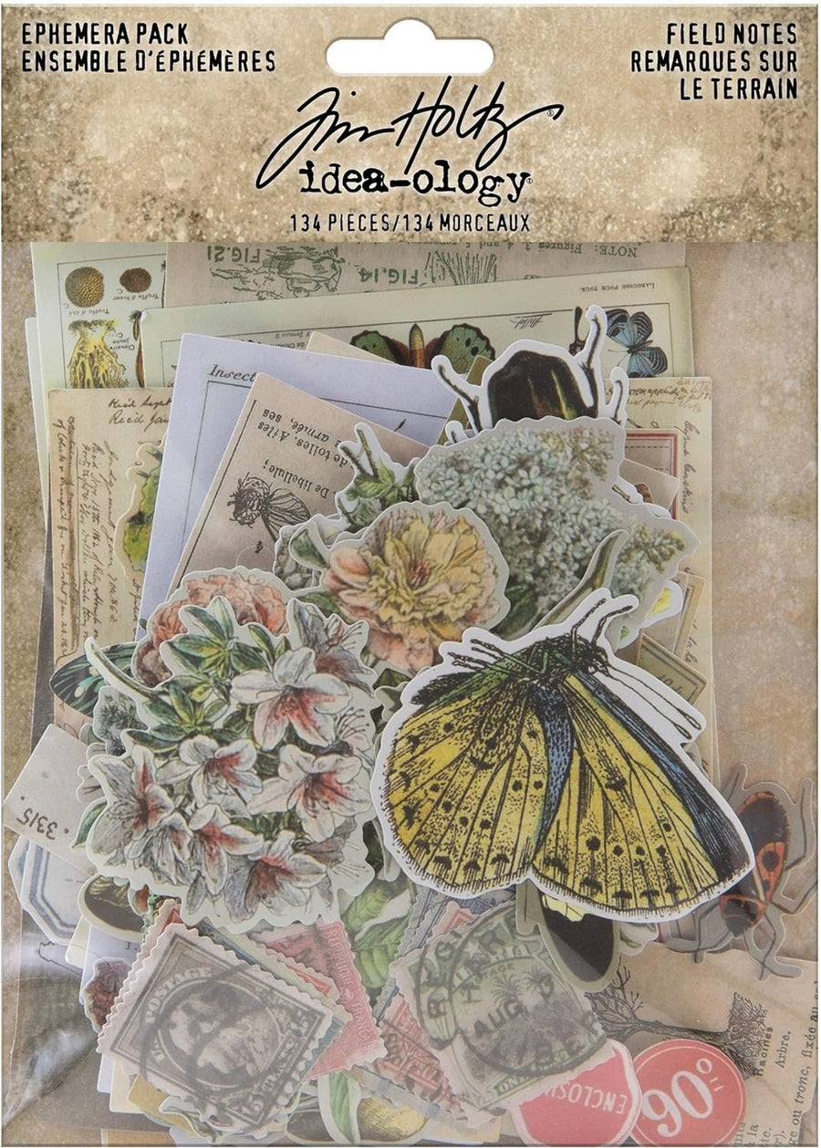 Tim Holtz Advantus Ephemera Pack IDEA-O FIELDNOTES, Field Notes