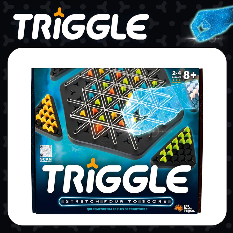 Fat Brain Toys Triggle - Territory Capture Family Game, 2 to 4 Players, Ages 8+