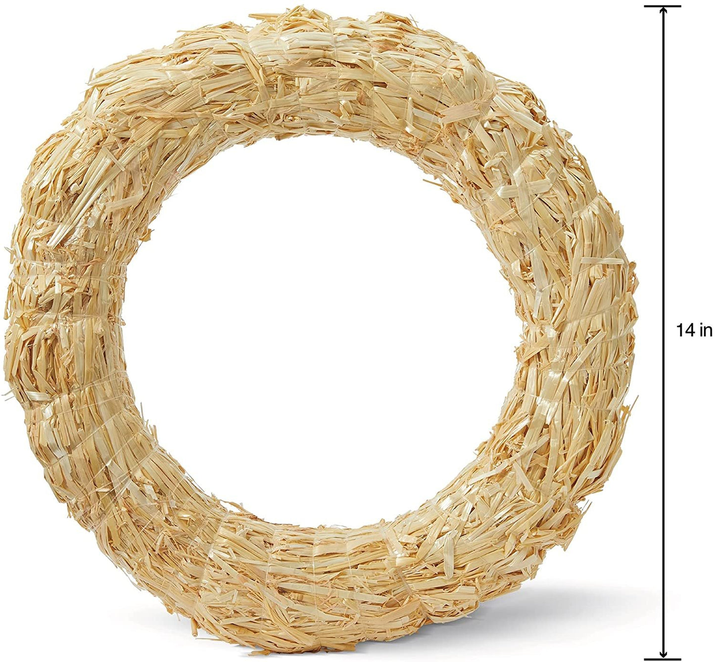 FloraCraft Straw Wreath Form 14 Inch Natural