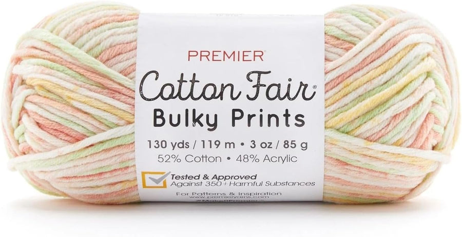 Premier Cotton Fair Bulky, Cotton Acrylic Blend, Bulky Weight 2081-03 Daffodil