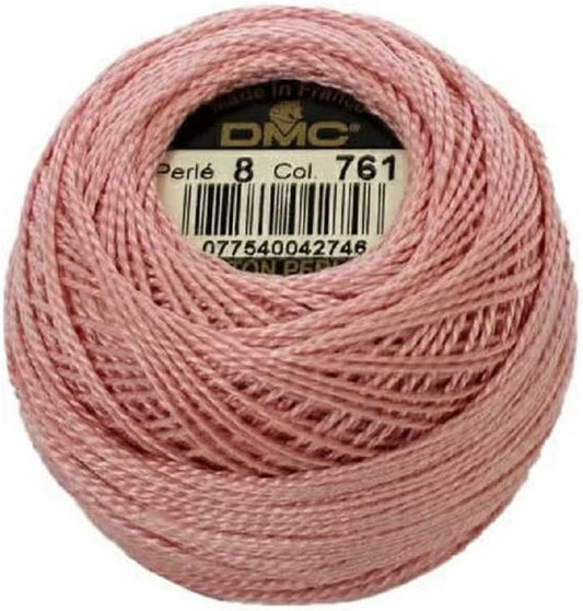 DMC 116 8-761 Pearl Cotton Thread Balls, Light Salmon, Size 8