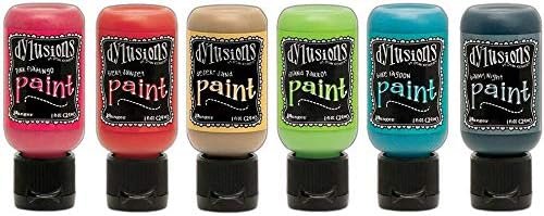 Dyan Reaveley's Dylusions Paint - January 2020 Colors - 6 Flip Cap Bottles