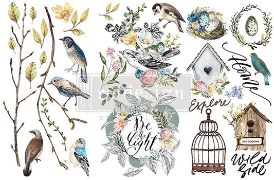 Redesign with Prima Garden Marvels Rub on Transfer 3 Sheets 6" x 12"