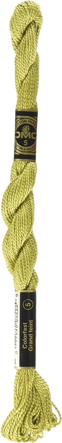 DMC 115 5-734 Pearl Cotton Thread, Light Olive Green, Size 5