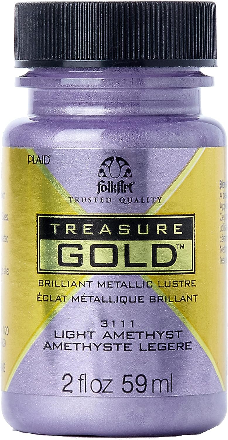 FolkArt, Platinum Assorted Crafts, 2 fl oz Treasure Gold Paint, (Pack of 1)