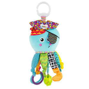 Lamaze Captain Calamari Clip On Car Seat and Stroller Toy - Soft Baby Hanging Toys - Baby Crinkle Toys with High Contrast Colors - Baby Travel Toys Ages 0 Months and Up