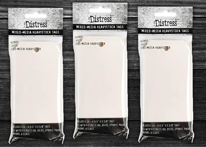 Tim Holtz #5 Distress Mixed Media Heavystock Tags, 3 Packages, 60 Tags Total