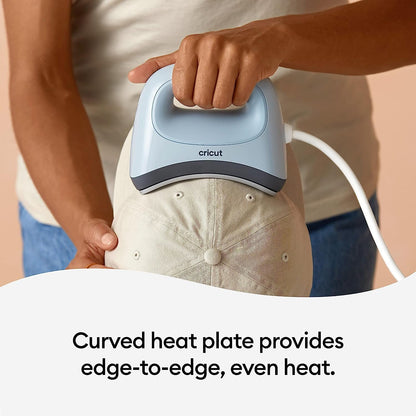 Cricut Hat Press Smart Heat Press Machine for Hats with Built-in Bluetooth, Connects to Cricut Heat App, Curved, Ceramic-Coated Heat Plate, Easy Temperature Control with Safety Base & Auto-Off Feature