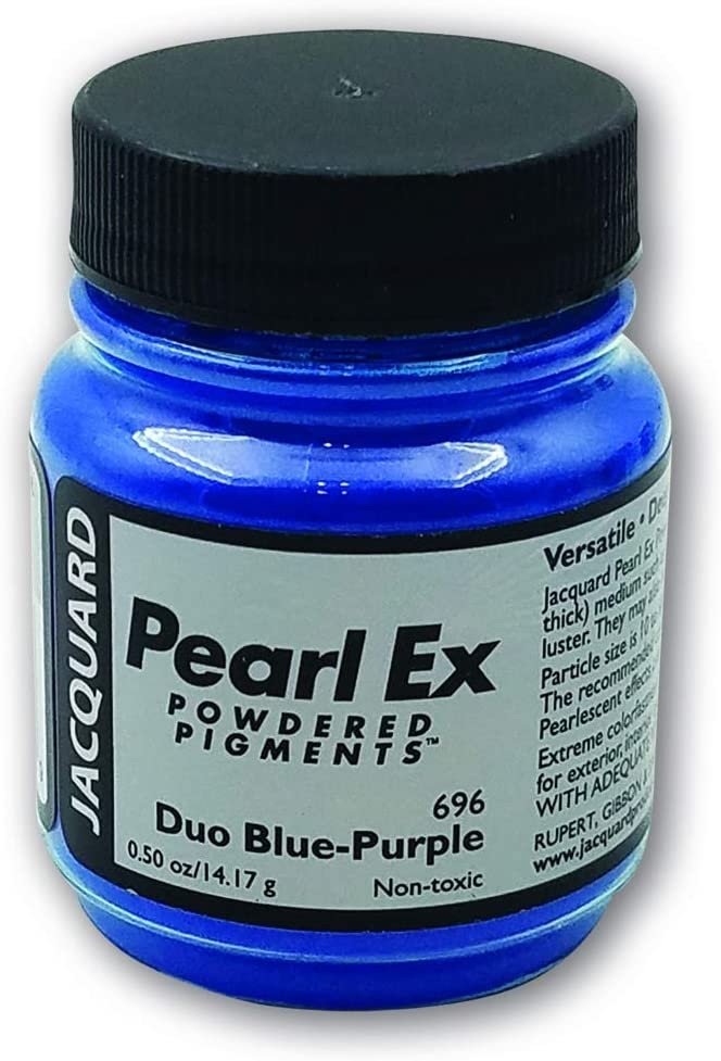 Pearl-Ex Pigment by Jacquard, Creates Metallic or Pearlescent Effect.5 Ounce Jar, Duo Blue-Purple