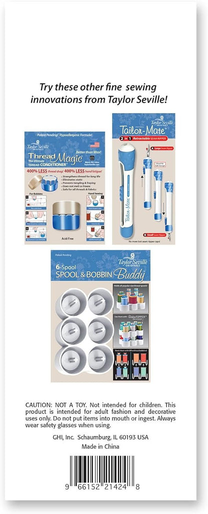 Taylor Seville Originals Bobbin Topper-Fits All Popular Sizes of Spools-Thread Lock Feature Helps Keep Thread Organized and Neat