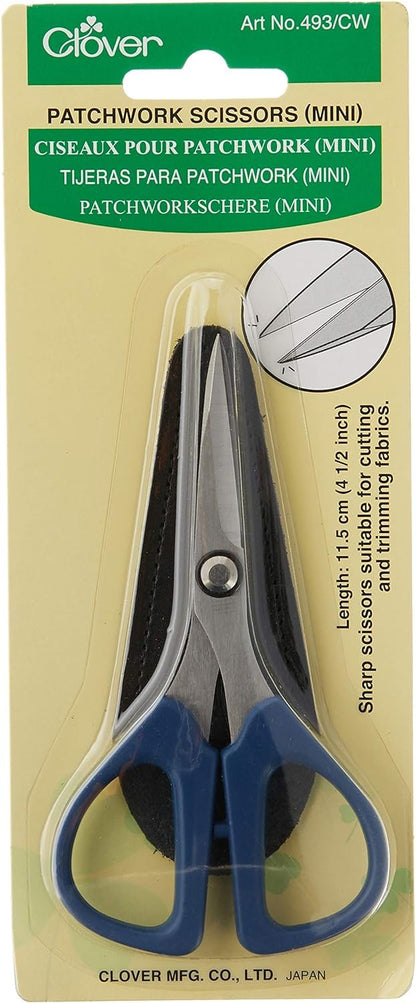 Clover Patchwork 4-1/2-Inch Mini Scissors (493/CW)