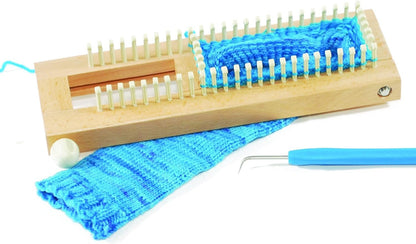 Authentic Knitting Board Sock Loom Original, Fine Gauge Wood Loom
