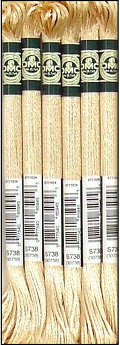 DMC 1008F-S738 Shiny Radiant Satin Floss, Golden Fawn, 8.7-Yard