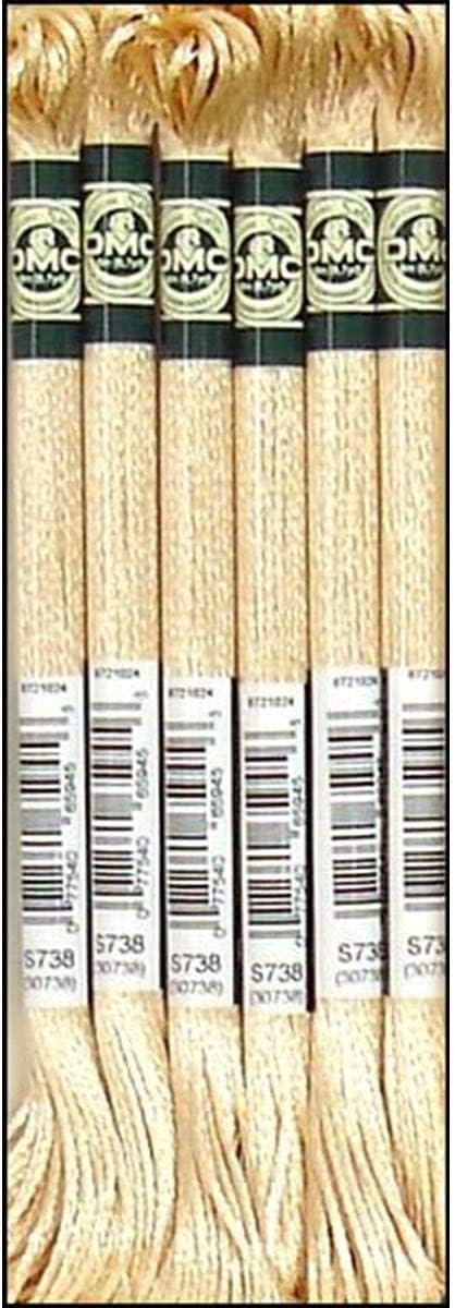 DMC 1008F-S738 Shiny Radiant Satin Floss, Golden Fawn, 8.7-Yard