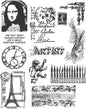 Stampers Anonymous Tim Holtz Cling Rubber Stamp Set 7 by 8.5-Inch, Mini Classics