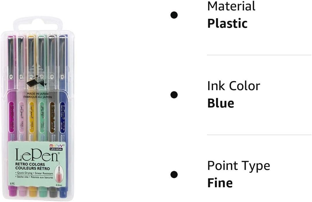 Le Pen Retro Set 6/Pkg-43006R