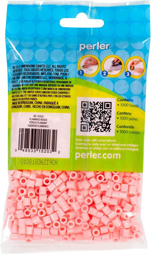 Perler Beads Fuse Beads for Crafts, 1000pcs, Flamingo Pink