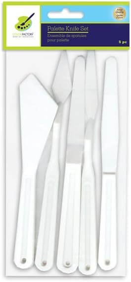 Multicraft Imports Color Factory PA214 5 Piece Plastic Palette Knife Set