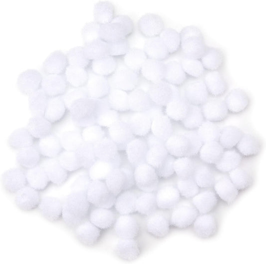 Cousin DIY White 1/2 inch Poms, 100 Pack