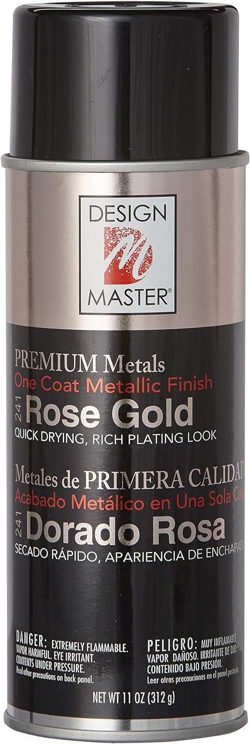 Design Master DM241 Premium Metallic Spray Paint, 11-Ounce, Rose Gold