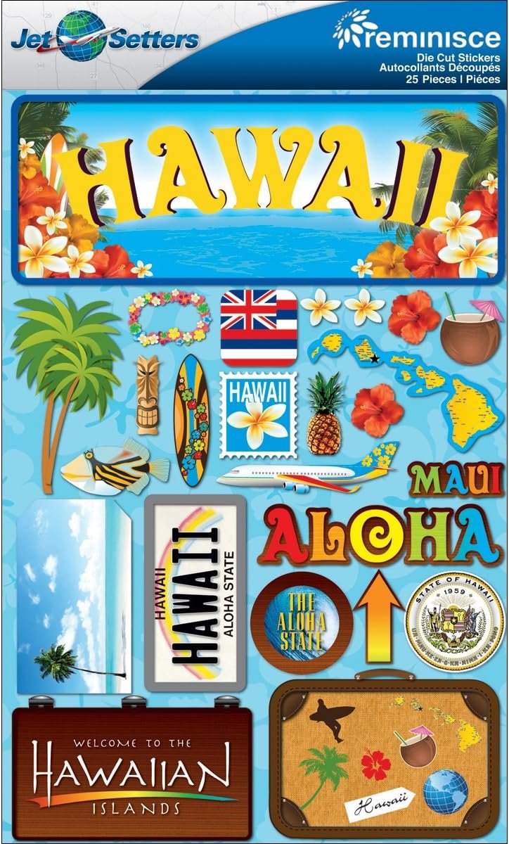 Reminisce Jet Setters 2 3-Dimensional Sticker, Hawaii