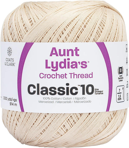 Aunt Lydia Value Crochet Cotton, Natural