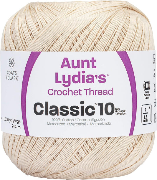 Aunt Lydia Value Crochet Cotton, Natural
