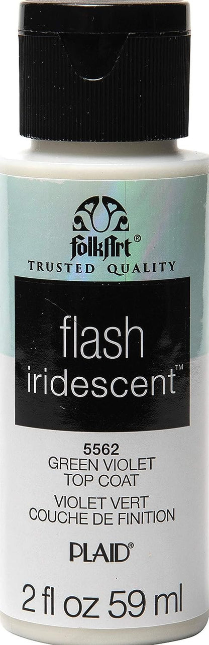FolkArt Acrylic Craft Paint Flash Iridescent Metallic Top Coat