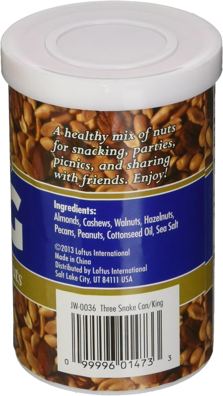 Loftus International Loftus Three Snakes in A Can - King Deluxe Mixed Nuts Prank