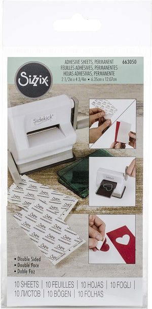 Sizzix Adhesive Sheets 2.5"X4.75" 10/Pkg, Permanent