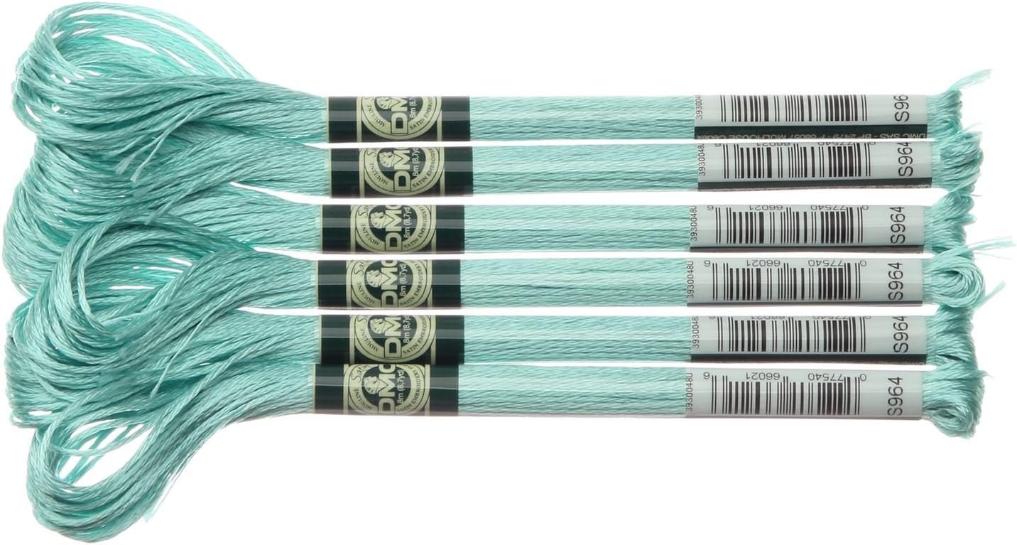 DMC Satin Floss 8.7 Yards-Light Seagreen 12 per Box