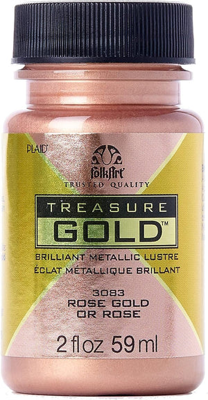 FolkArt, Platinum Assorted Crafts, 2 fl oz Treasure Gold Paint, (Pack of 1)