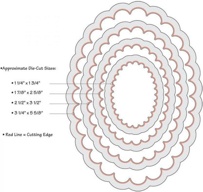 Sizzix Framelits Die Set 7/PK - Ovals