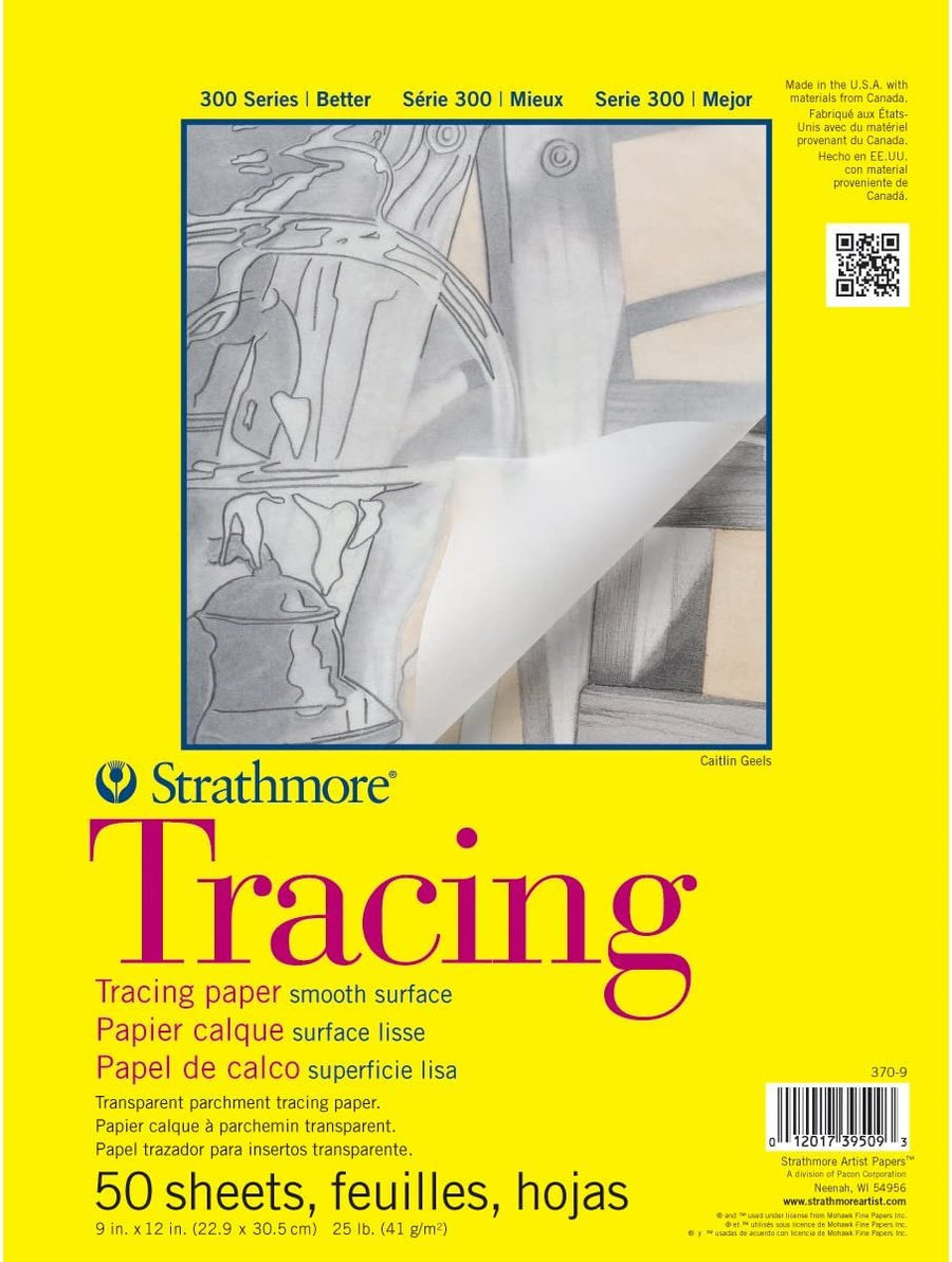 Strathmore Bulk Buy (3-Pack) Tracing Paper Pad 9 inch x 12 inch 50 Sheets 370900