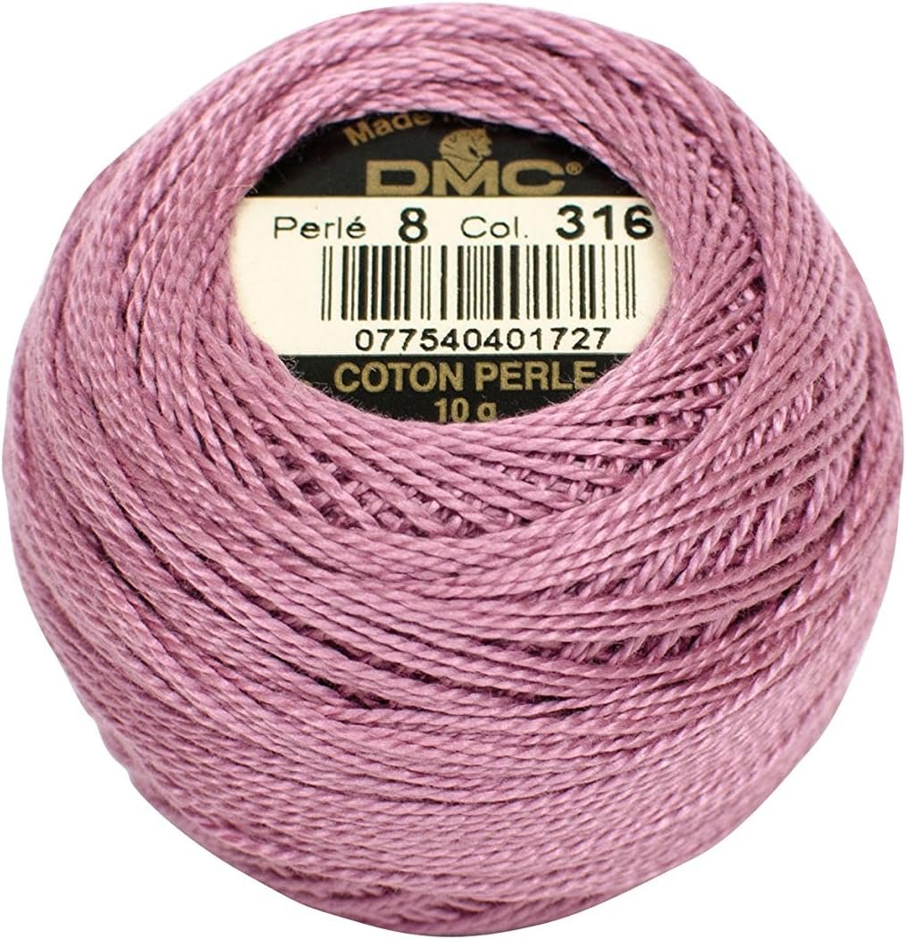 DMC Pearl Cotton Ball Size 8 87yd, Medium Antique Mauve