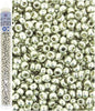 Round Seed Bead Size 8/0 22g-tube Galvanized Silver