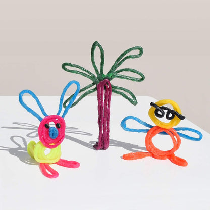WikkiStix Sensory Fidget Toy, Arts and Crafts for Kids, Non-Toxic, Waxed Yarn, 6 inch, Reusable Molding and Sculpting Sticks, American, Assorted Colors, 24 Count (Pack of 1), Multi