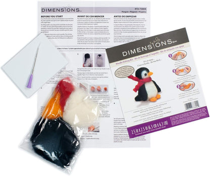 Dimensions Penguin Felt Animals Needle Felting Kit, 2.5'' x 2.5''